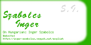 szabolcs inger business card